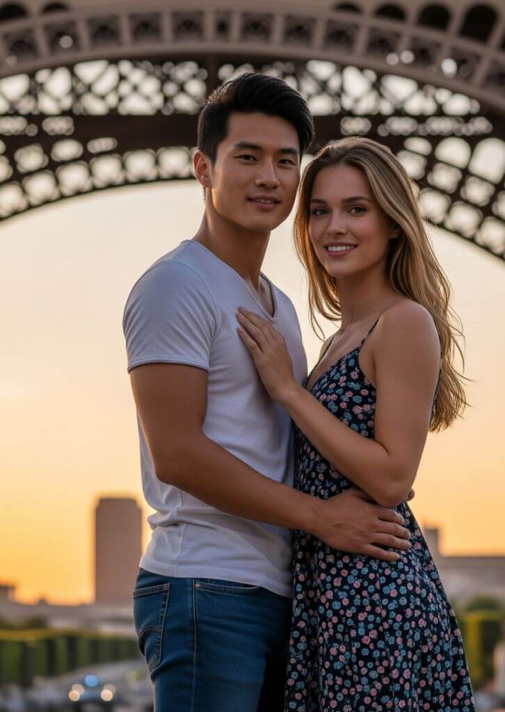 Input: your couple photo to restyle